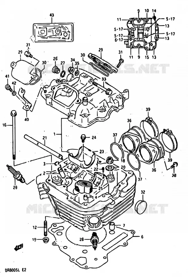 CULASSE Suzuki MOTO 800 DR 1990  DR800S L/DR800SU L
