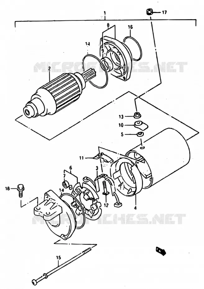 DEMARREUR Suzuki MOTO 800 DR 1990  DR800S L/DR800SU L