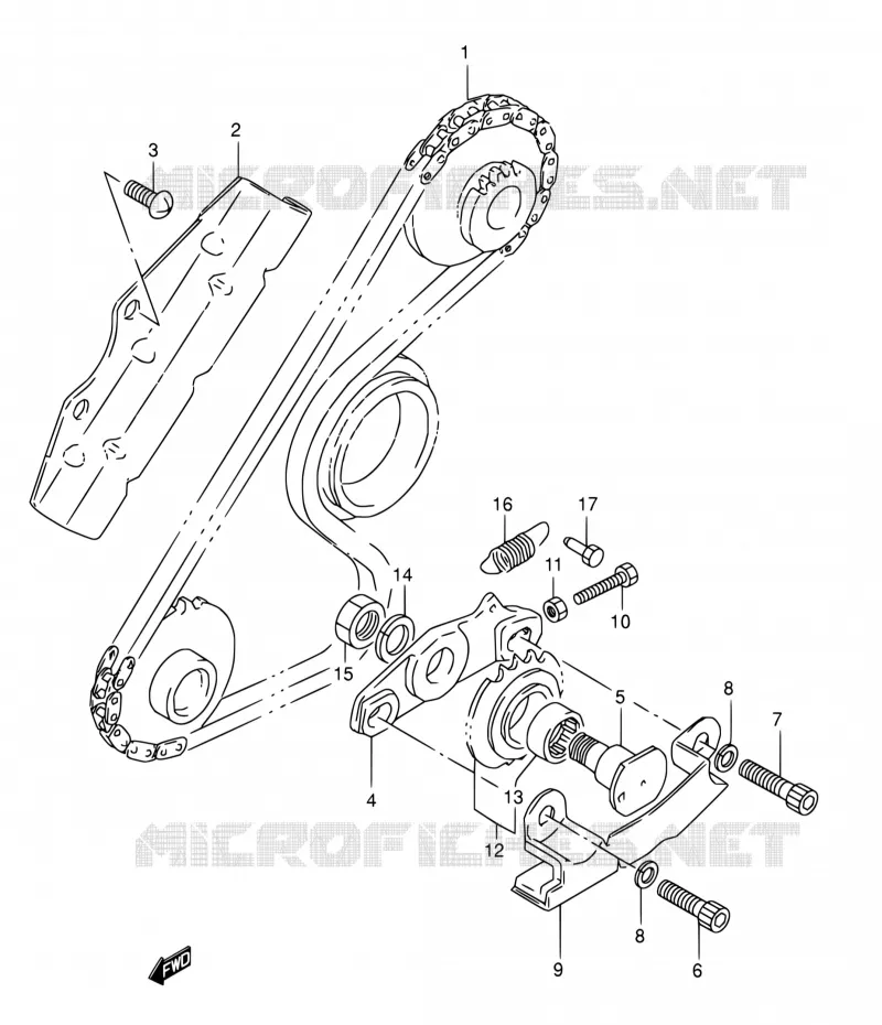 BALANCIER DE CHAINE Suzuki MOTO 800 DR 1991  DR800S M/DR800SU M