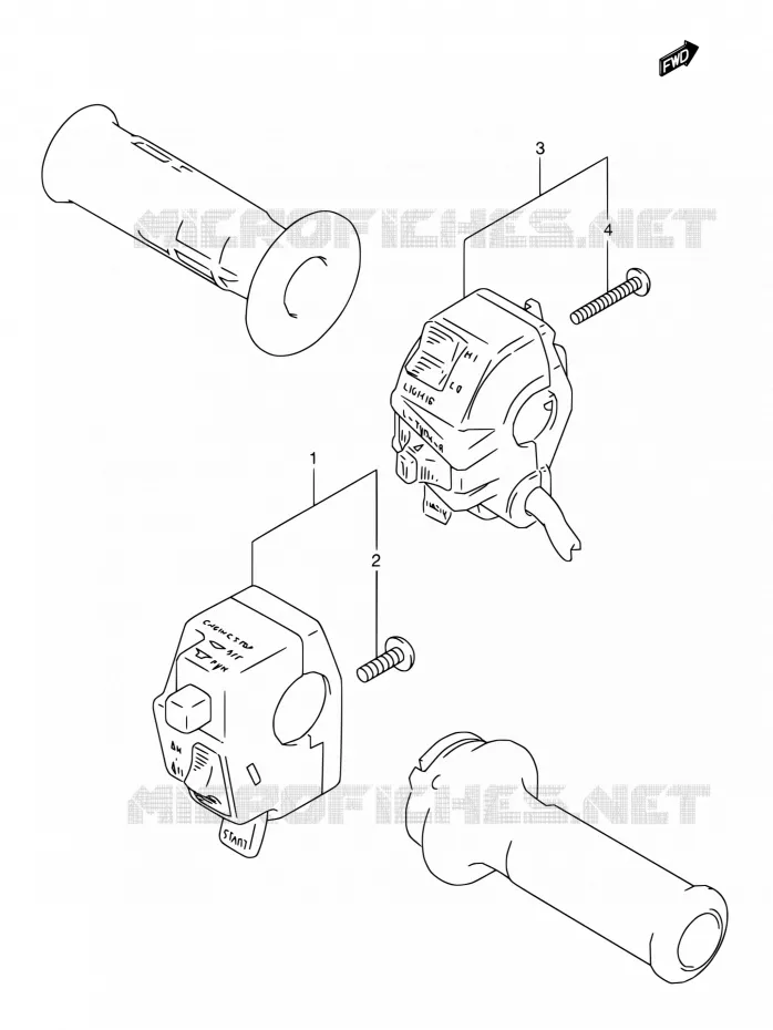 COMMODOS (MODELE M/N/P/R/S) Suzuki MOTO 800 DR 1991  DR800S M/DR800SU M