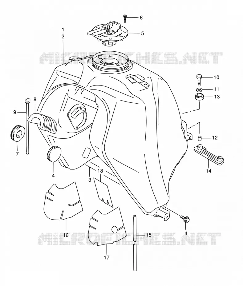 RESERVOIR D'ESSENCE Suzuki MOTO 800 DR 1991  DR800S M/DR800SU M