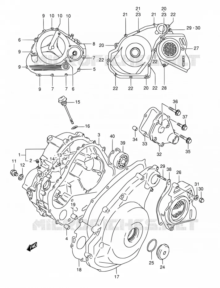 CARTER Suzuki MOTO 800 DR 1992  DR800S N/DR800SU N