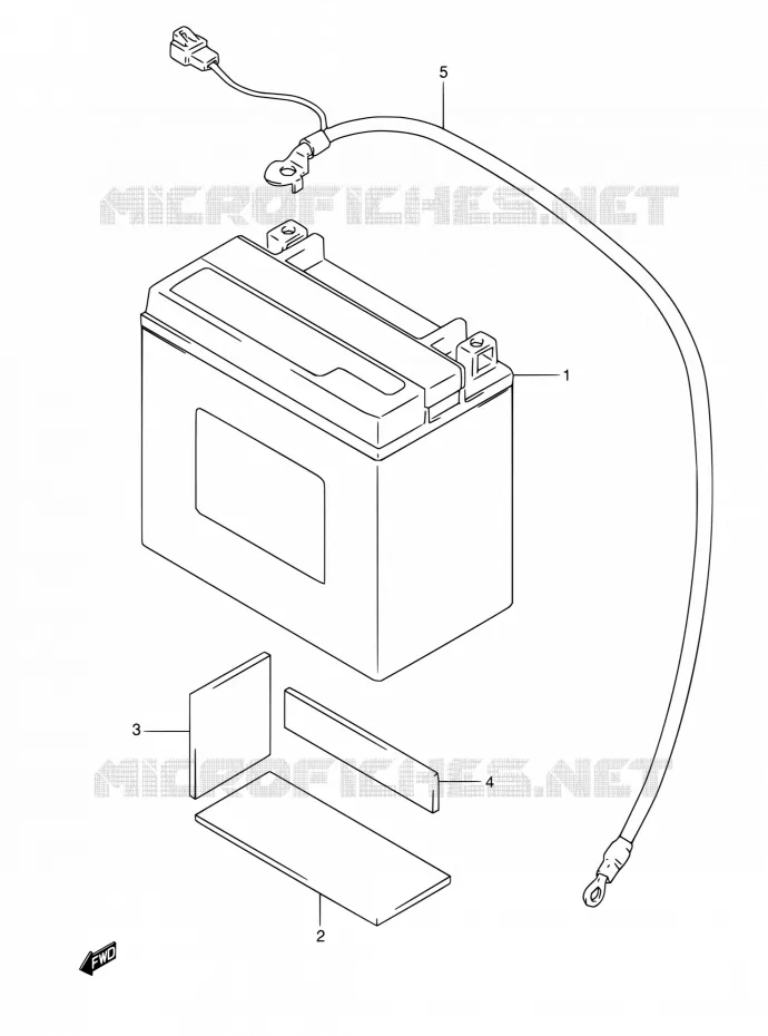 BATTERIE (MODELE M/N/P/R/S) Suzuki MOTO 800 DR 1993  DR800S P/DR800SU P