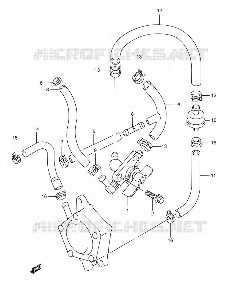 ROBINET D'ESSENCE Suzuki MOTO 800 DR 1993  DR800S P/DR800SU P