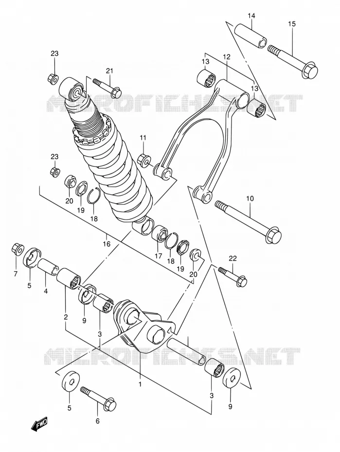 BIELLETTE D'AMORTISSEUR Suzuki MOTO 800 DR 1994  DR800S R/DR800SU R