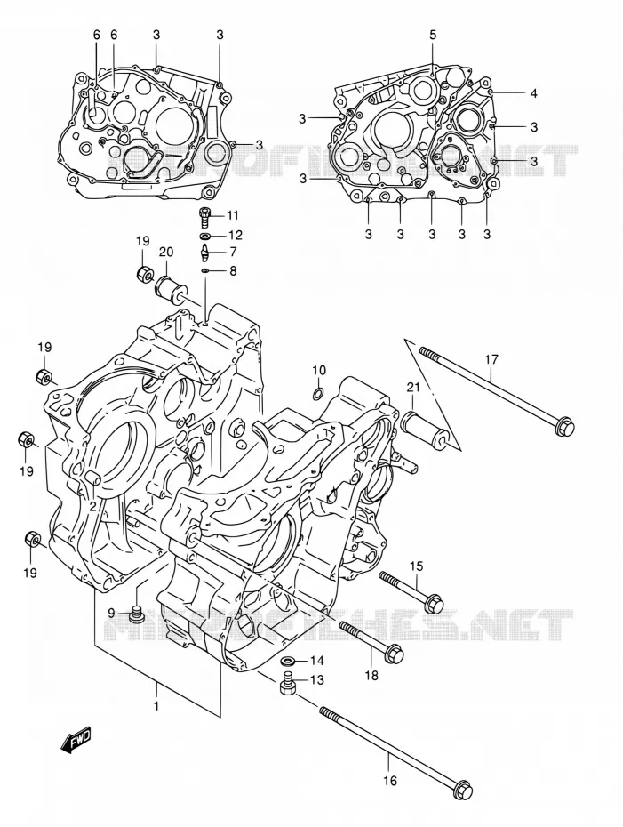 CARTER Suzuki MOTO 800 DR 1994  DR800S R/DR800SU R