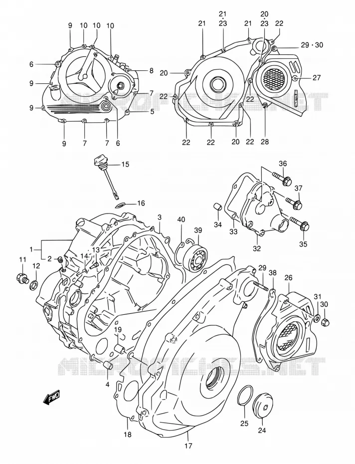 CARTER Suzuki MOTO 800 DR 1994  DR800S R/DR800SU R