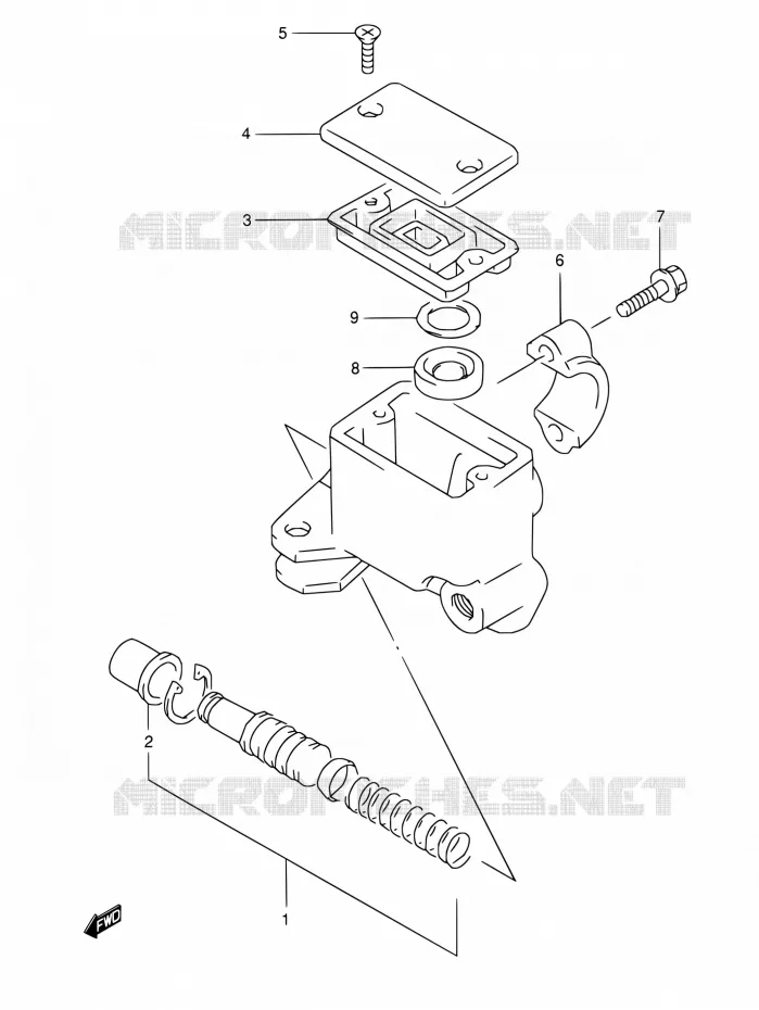 MAITRE CYLINDRE AVANT Suzuki MOTO 800 DR 1994  DR800S R/DR800SU R