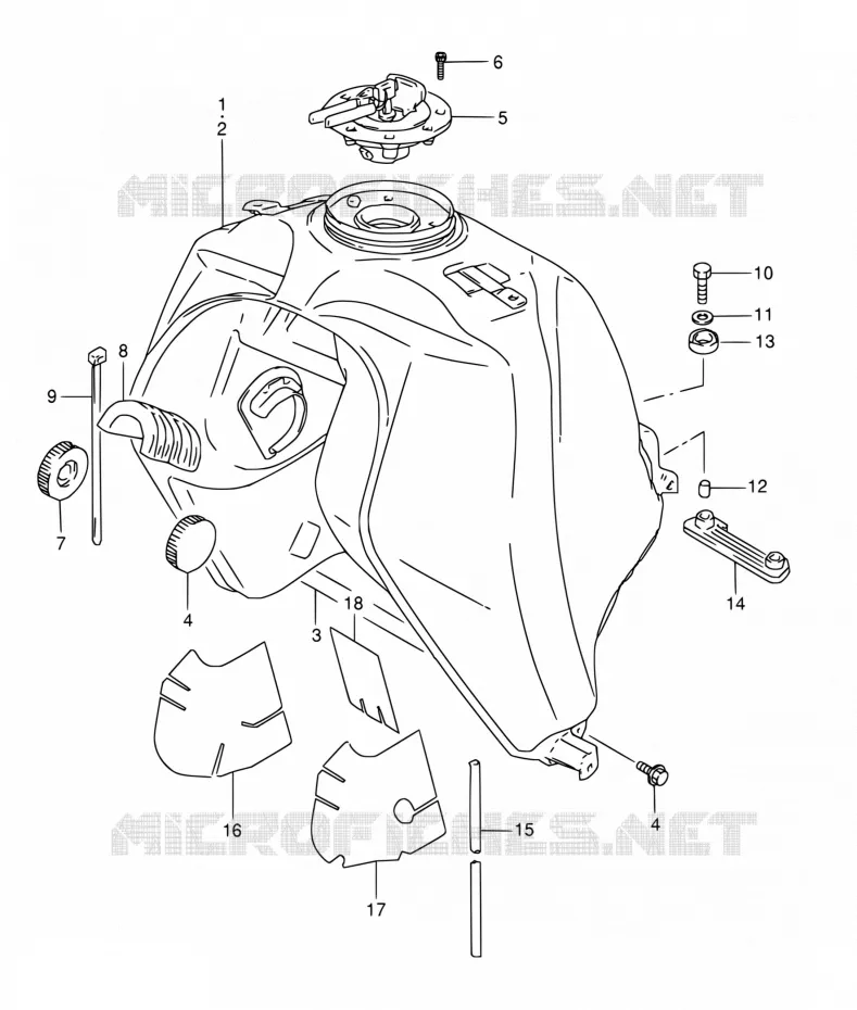 RESERVOIR D'ESSENCE Suzuki MOTO 800 DR 1994  DR800S R/DR800SU R