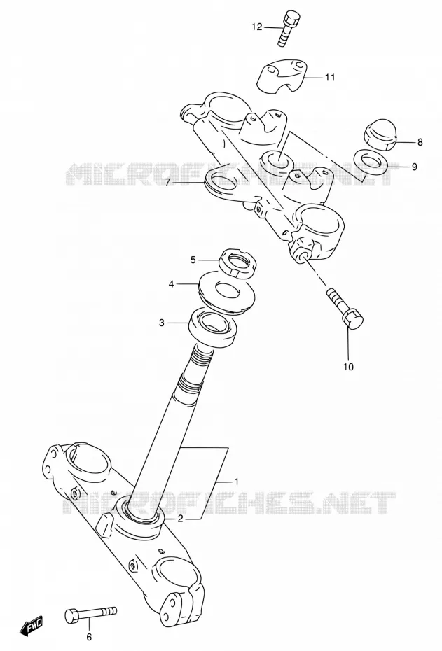 COLONNE DE DIRECTION Suzuki MOTO 800 DR 1997  DR800S V/DR800SU V