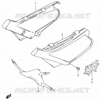 CARENAGES ARRIERE pour Suzuki DS 80 1996