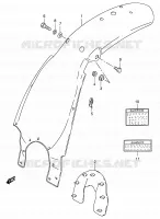 GARDE BOUE ARRIERE (MODELE Y) pour Suzuki DS 80 1997