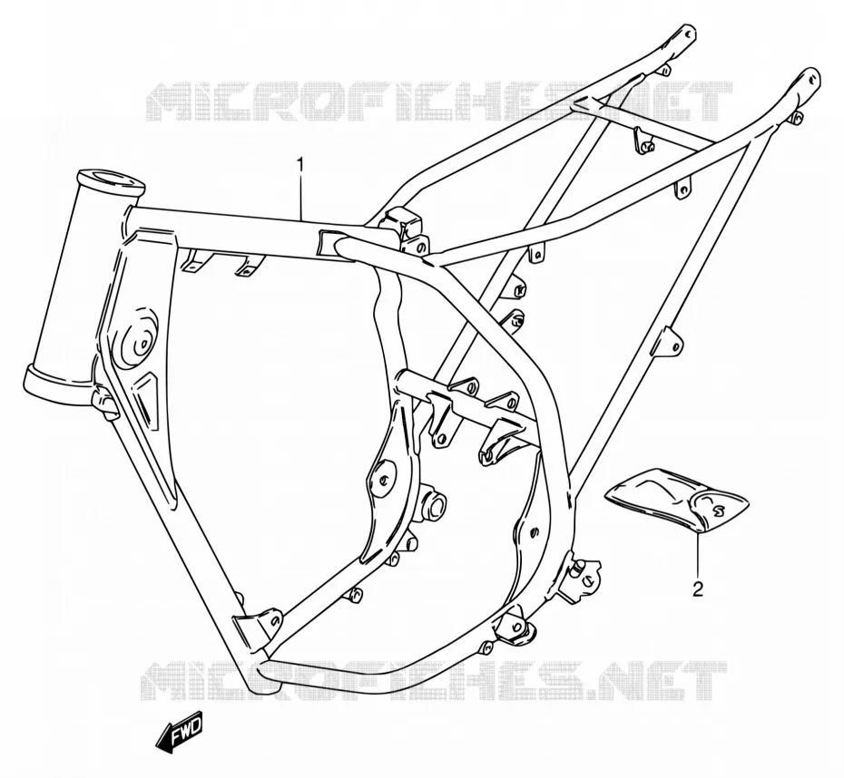 CADRE Suzuki MOTO 80 DS 1998  DS80 W (E03,E28,E33)