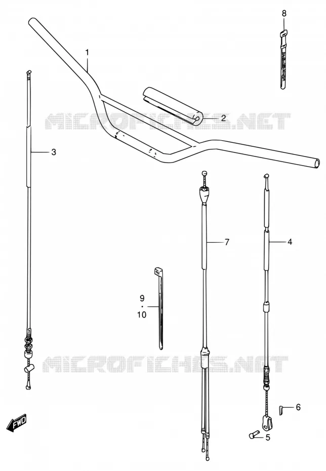GUIDON Suzuki MOTO 80 DS 1998  DS80 W (E03,E28,E33)