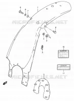 GARDE BOUE ARRIERE (MODELE Y) pour Suzuki DS 80 1999