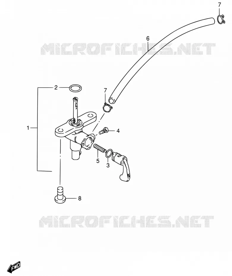 ROBINET D'ESSENCE Suzuki MOTO 80 DS 1999  DS80 X (E03,E28,E33)