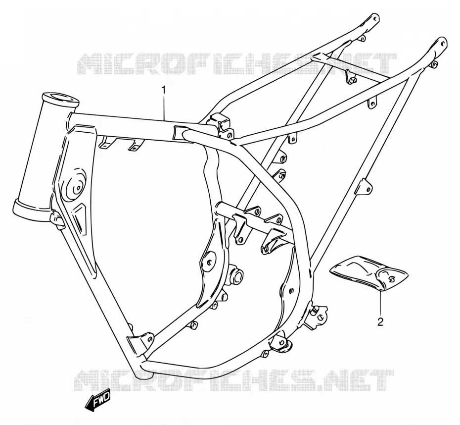 CADRE Suzuki MOTO 80 DS 2000  DS80 Y (E03,E28,E33)