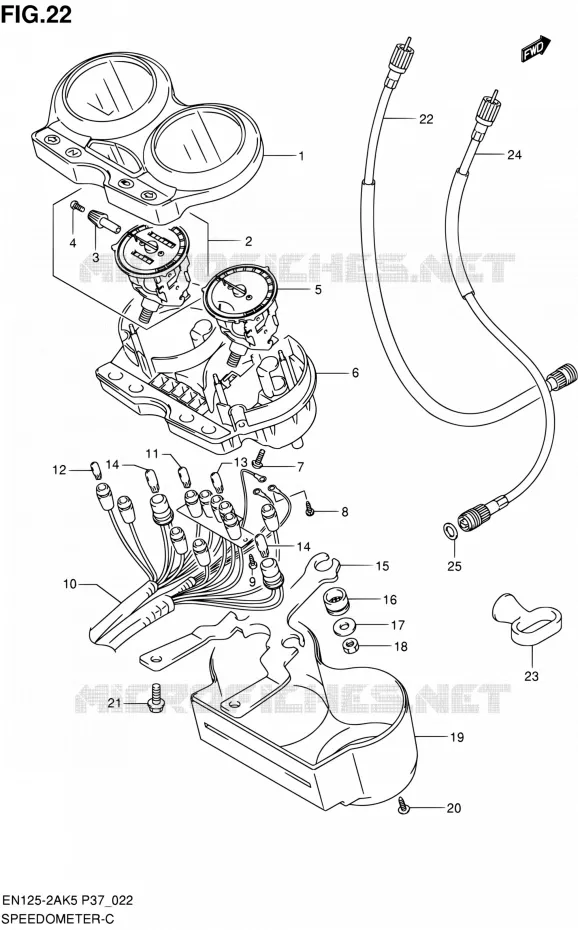 COMPTEUR Suzuki MOTO 125 EN 2006  EN125-2AK6(P37)
