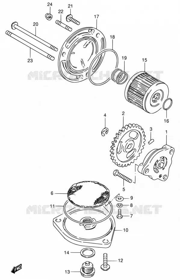 POMPE A HUILE Suzuki MOTO 125 GN 1992  GN125EN(E30)