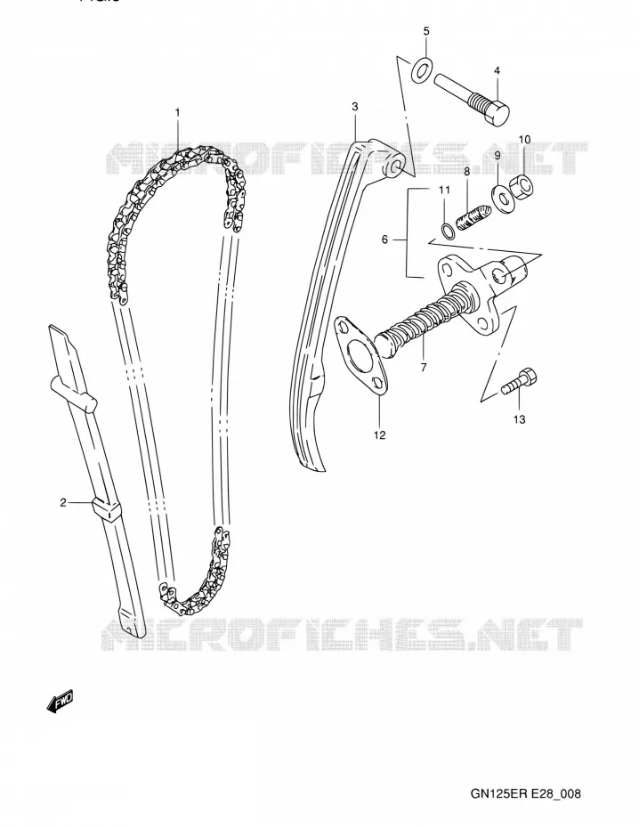 DISTRIBUTION Suzuki MOTO 125 GN 1994  GN125E R (E03,E28,E33)