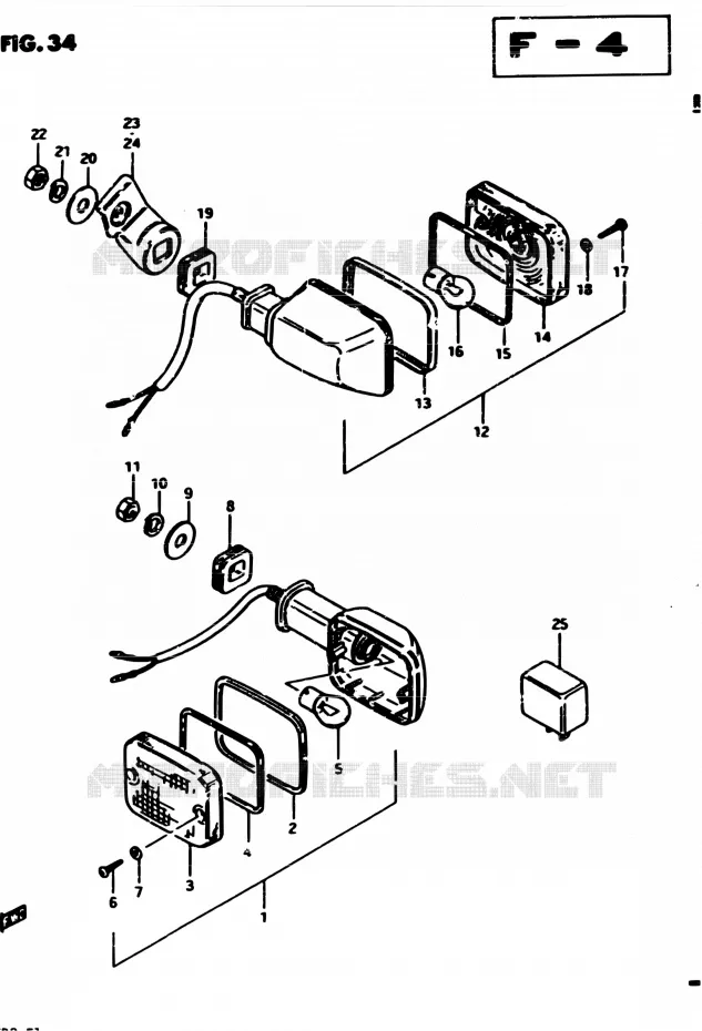 CLIGNOTANTS (E21) Suzuki MOTO 450 GS-E 1982  GS450EZ