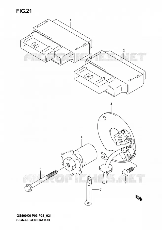 ALTERNATEUR Suzuki MOTO 500 GS-E 2004  GS500 K4/GS500F K4 (P03,P28,P33)