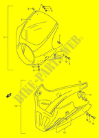 CARENAGE TETE DE FOURCHE (MODELE M/N/P/R/S/T OPTIONNEL) pour Suzuki GS-E 500 1994
