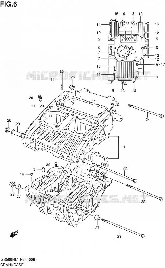 CARTER (GS500H) Suzuki MOTO 500 GS-F 2011  GS500FHL1(P24)
