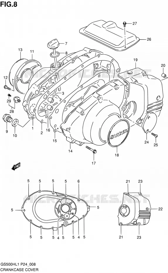 CARTER Suzuki MOTO 500 GS-F 2011  GS500FHL1(P24)