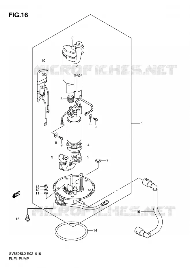 POMPE A ESSENCE Suzuki MOTO 650 SV 2012  SV650SL2(E02)