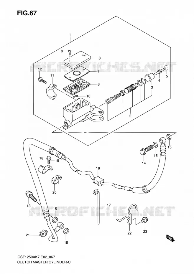 MAITRE CYLINDRE D'EMBRAYAGE (SEE NOTE) Suzuki MOTO 1250 BANDIT 2009  GSF1250 K9 (E02,E19,E24,E37)