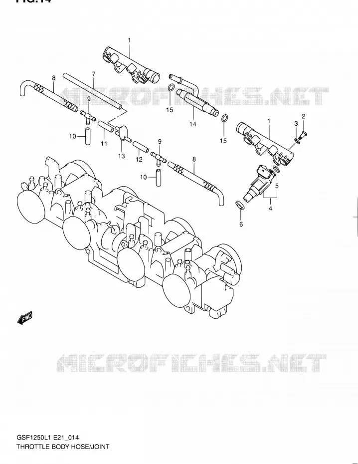 SYSTÈME D'INJECTION Suzuki MOTO 1250 BANDIT 2011  GSF1250L1