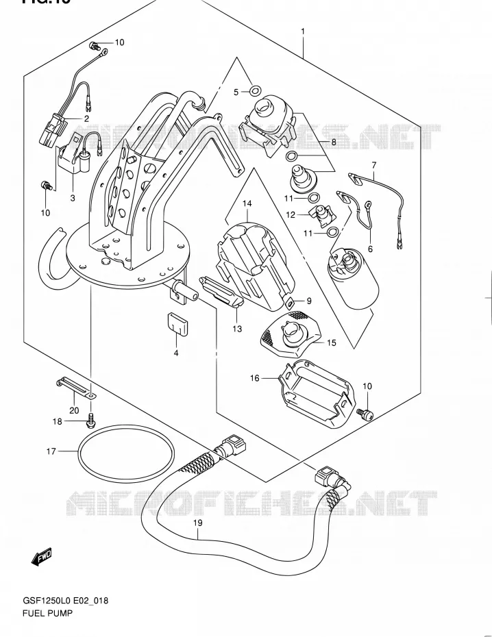 POMPE A ESSENCE Suzuki MOTO 1250 BANDIT 2010  GSF1250AL0(E19,E24)