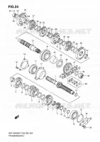 TRANSMISSION pour Suzuki BANDIT 1250 2007