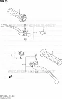 ENSEMBLE LEVIERS   POIGNEES (GSF1250SL1 E24) pour Suzuki BANDIT 1250 2011