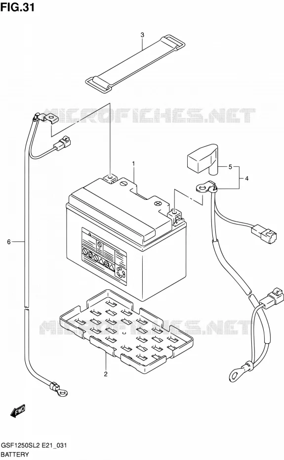BATTERIE (GSF1250SAL2 E21) Suzuki MOTO 1250 BANDIT 2012  GSF1250SL2(E24)