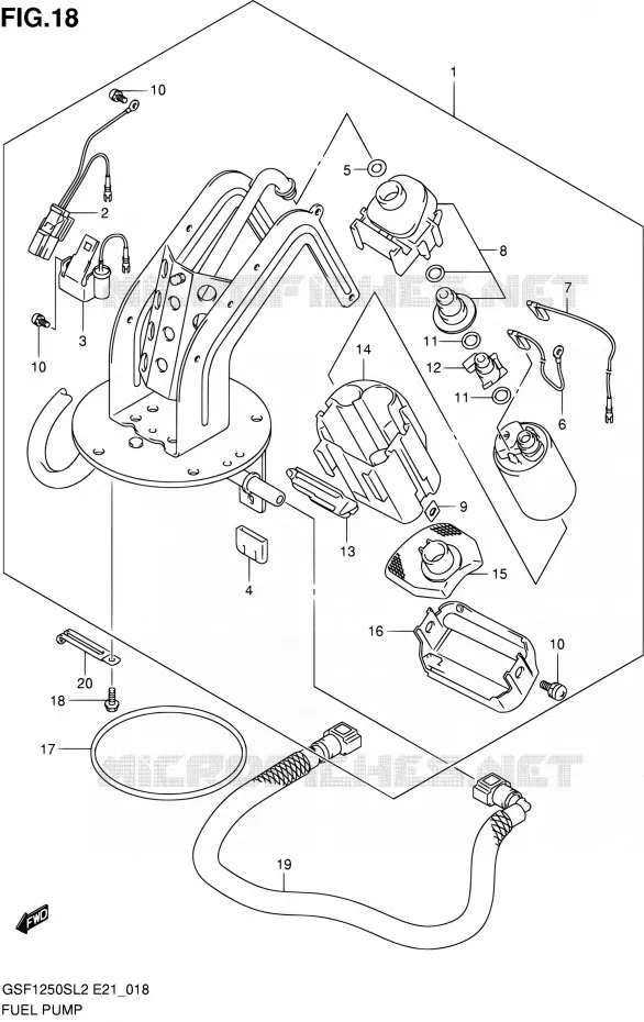 POMPE A ESSENCE Suzuki MOTO 1250 BANDIT 2012  GSF1250SL2(E24)