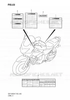 ETIQUETTE (MODEL K7) pour Suzuki BANDIT 1250 2007