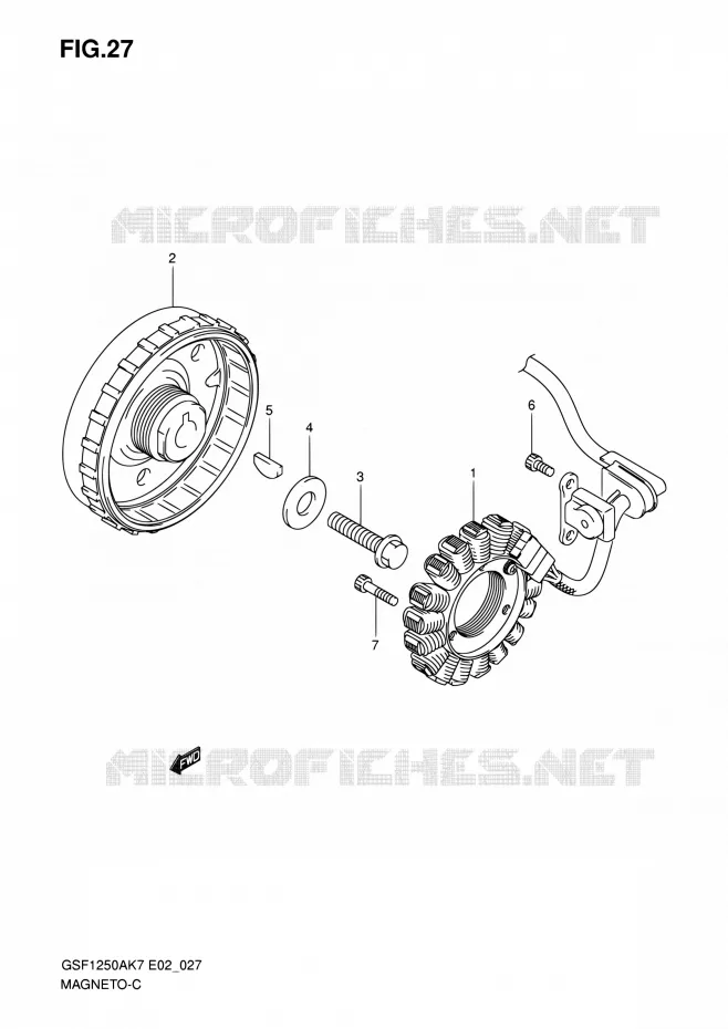 ALLUMAGE ROTOR - STATOR Suzuki MOTO 1250 BANDIT 2007  GSF1250SA K7 (E02,E19,E24,E37)