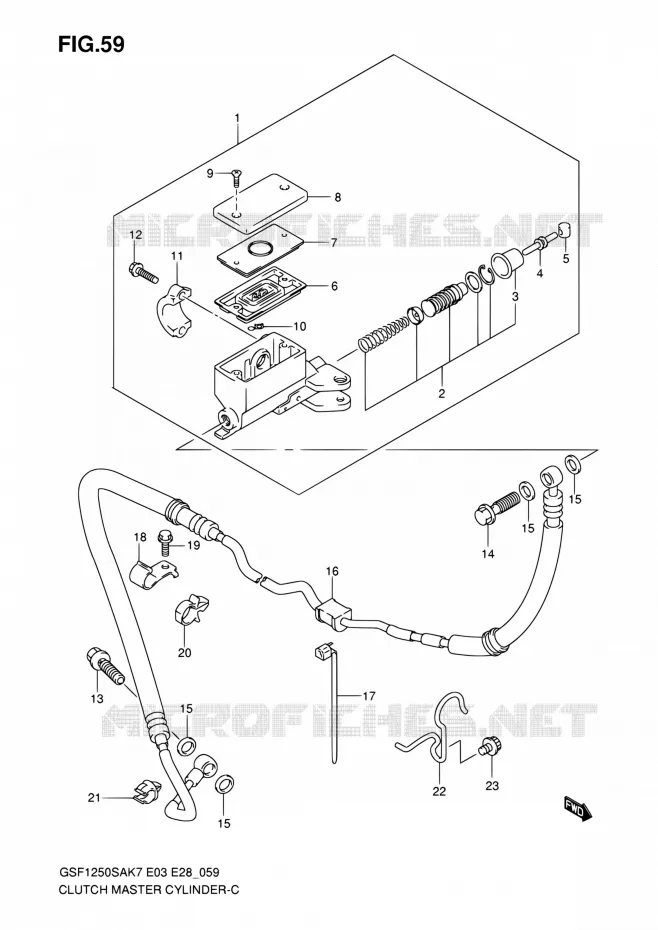 MAITRE CYLINDRE D'EMBRAYAGE Suzuki MOTO 1250 BANDIT 2007  GSF1250SA K7 (E03,E28,E33)
