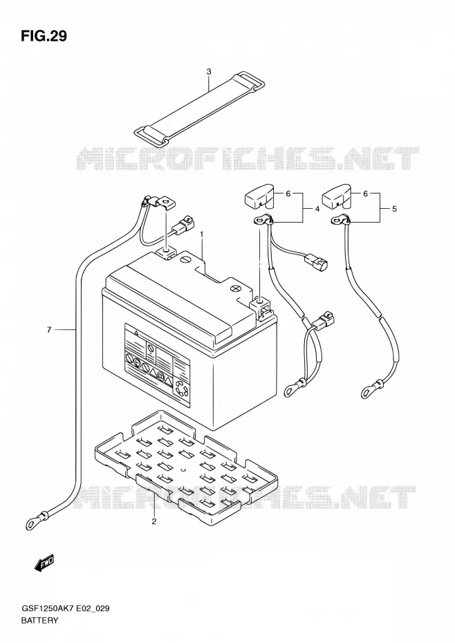 BATTERIE Suzuki MOTO 1250 BANDIT 2010  GSF1250SA L0 (E02,E19,E24,E37)