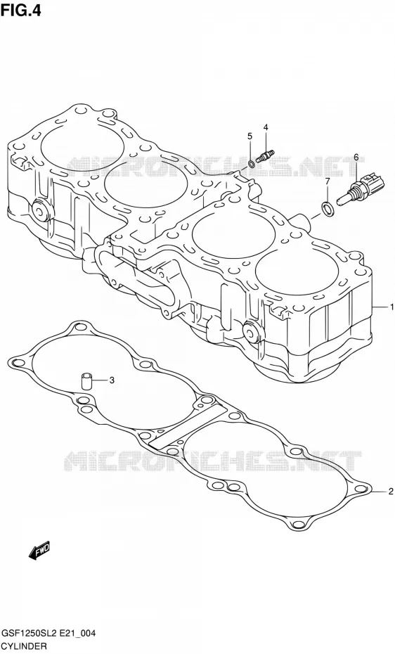 CYLINDRE Suzuki MOTO 1250 BANDIT 2012  GSF1250SAL2(E21)