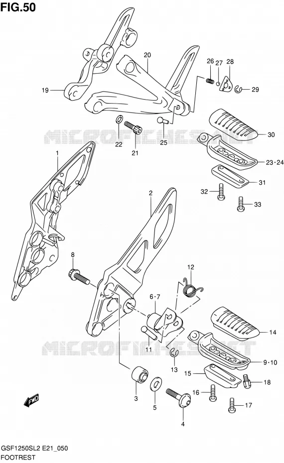 REPOSE PIED Suzuki MOTO 1250 BANDIT 2012  GSF1250SAL2(E24)
