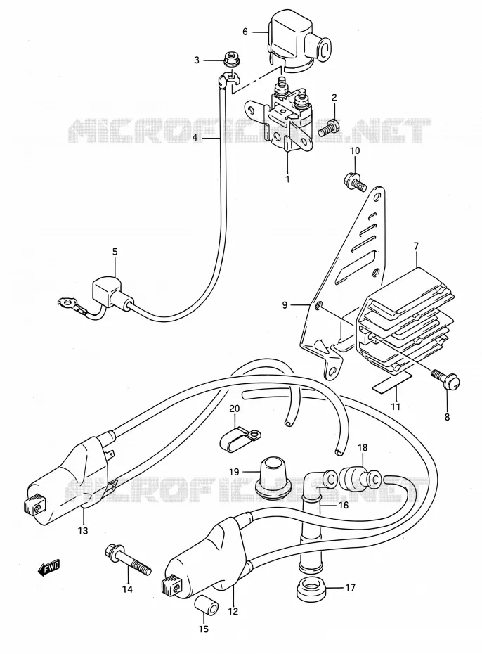 PARTIE ELECTRIQUE Suzuki MOTO 400 BANDIT 1991  GSF400 M (E03,E28,E33)