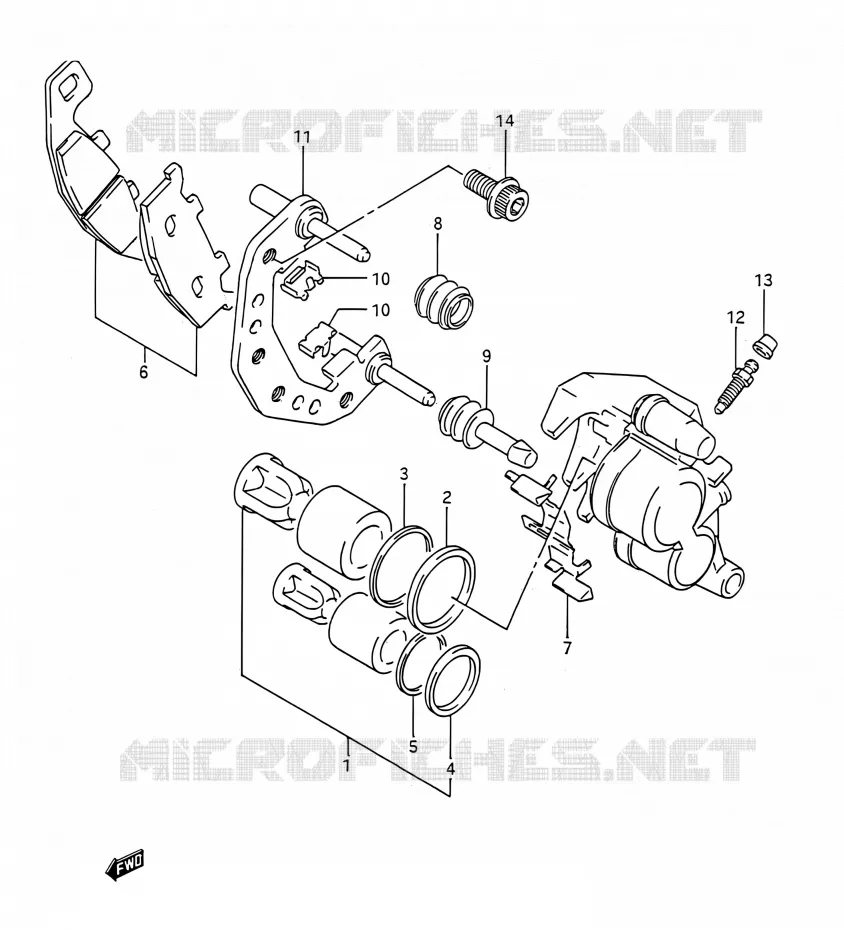 ETRIER DE FREIN AVANT Suzuki MOTO 400 BANDIT 1993  GSF400 P (E03,E28,E33)