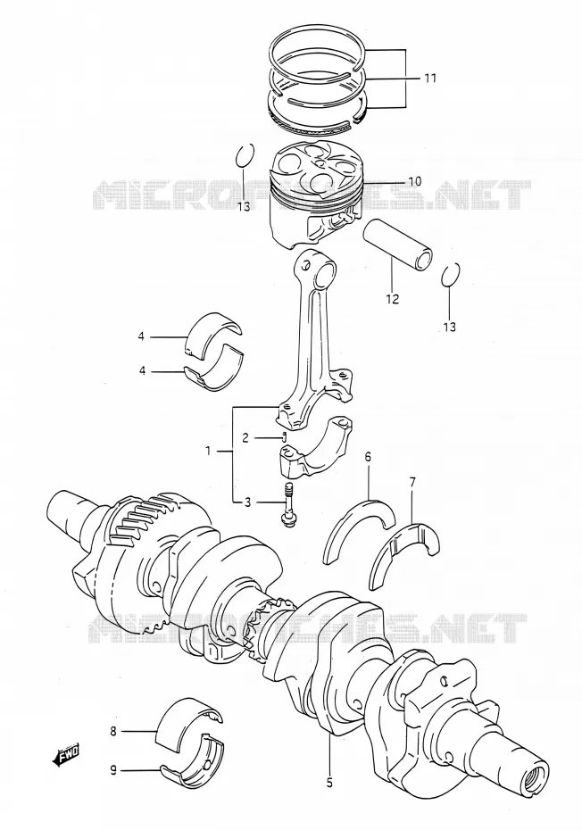 VILEBREQUIN Suzuki MOTO 400 BANDIT 1993  GSF400 P (E03,E28,E33)