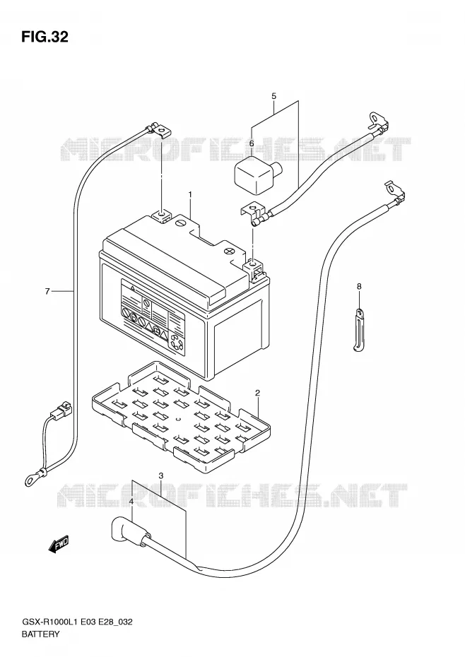 BATTERIE Suzuki MOTO 1000 GSX-R 2011  GSX-R1000L1(E3/E28)