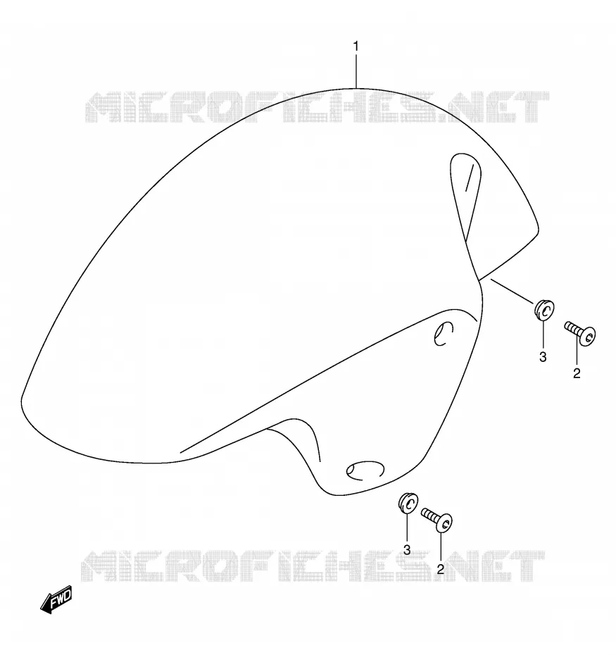 GARDE BOUE AVANT Suzuki MOTO 1300 HAYABUSA 2000  GSX1300RY(E2)
