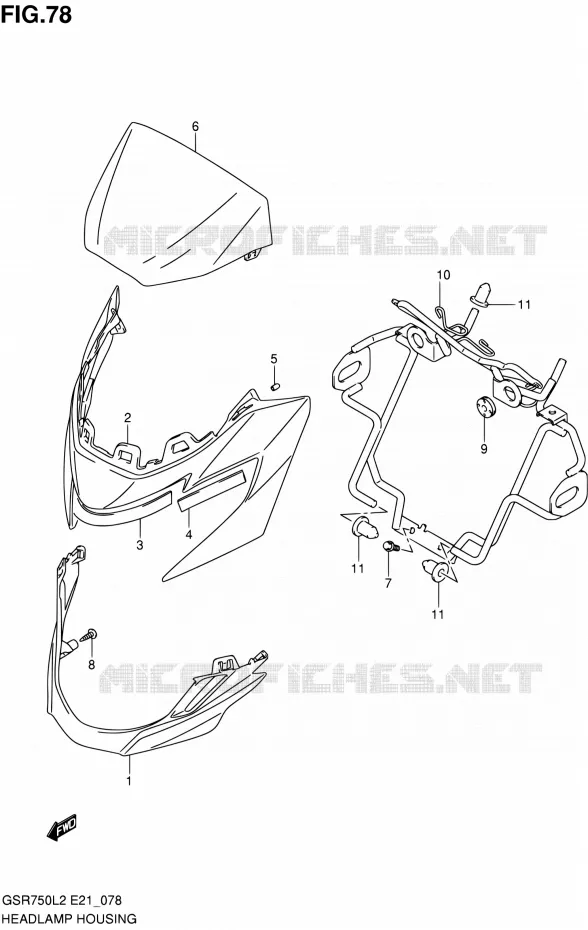 BOL DE PHARE Suzuki MOTO 750 GSR 2012  GSR750L2(E24)