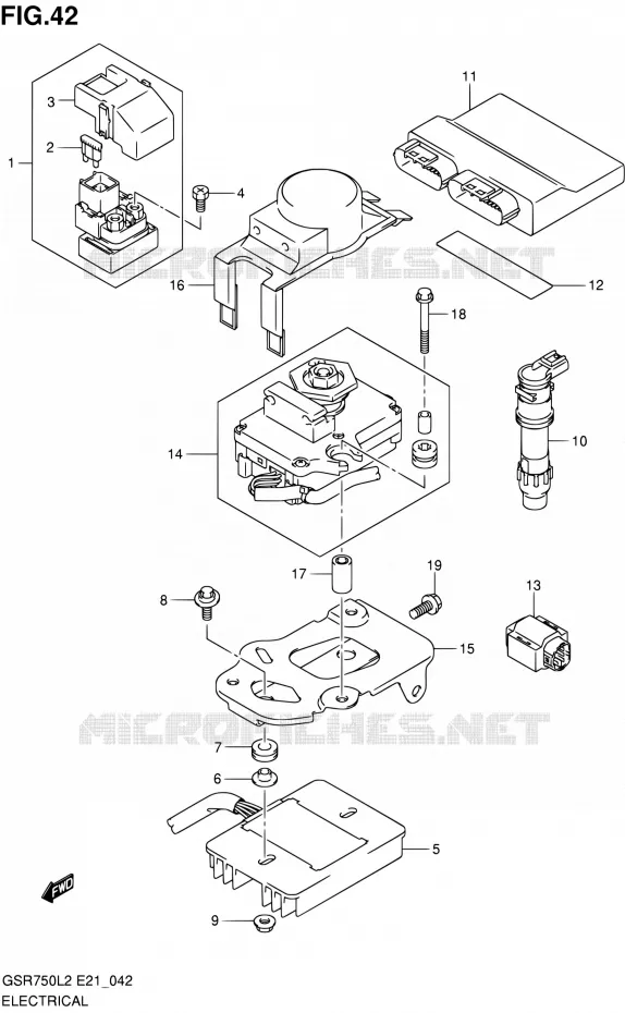 PARTIE ELECTRIQUE (GSR750AL2 E24) Suzuki MOTO 750 GSR 2012  GSR750L2(E24)